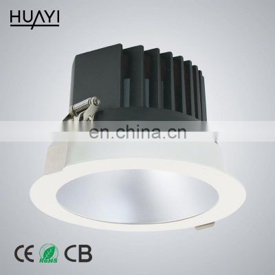 HUAYI Led Downlight With High Purity Anodized Alumina Secondary Glare Shield Down Lights Led Ceiling Light