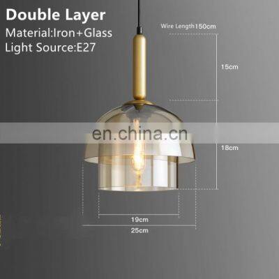 Simple Vintage Style Lamp Gold Iron Ceiling Light Single Head Lamp For Home Deco Pendant Lamp