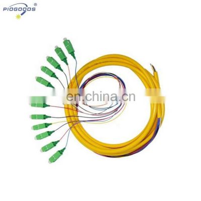 Bunched type optic fiber Pigtail fiber optic fc pc connector 12cores,single mode