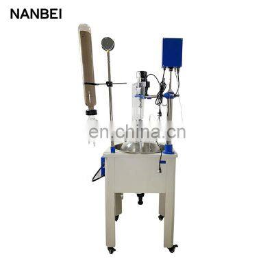 Chinese Laboratory Distillation Extraction Electric Stirring Single Layer Chemical Glass Reactor photo-3