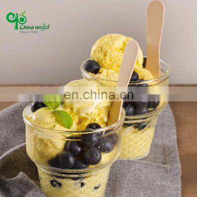 Yada Biodegradable Disposable 94mm Birch Wooden Small Spoon Wooden Ice Cream Spoon photo-3