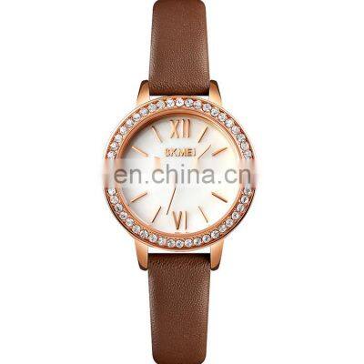 Fashion Casual Ladies Writhwatch Skmei 1711 New Stylish Small Dial Stainless Steel Leather Quartz Women Watches