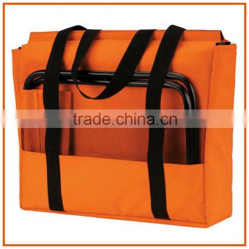 600D polyester picnic cooler bag with durable hard liner