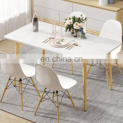 Nordic Wholesales Rectangle Dining Table Set Furniture Modern Dine Room Chaires Dining Tables Coffee Table With 4 Chairs