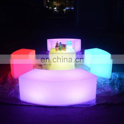 Led Cocktail Table Garden Light Bar Stool High Chair in Party Event Plastic Bar Tables Led Commercial Bench Chair photo-3