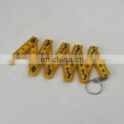 Mini 50cm Plastic Folding Ruler With Keyring