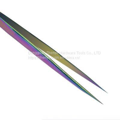 False Eyelash Tweezers Ciliary Artist Grafting Eyelash Clip Color Eyebrow Planting Clip Dolphin Golden Feather Clip Blossom Clip Tool No. 11 Tweezers