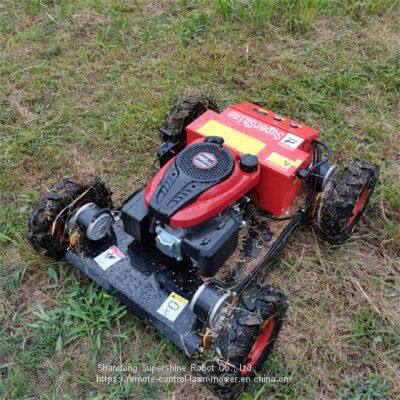 radio controlled lawn mower for sale, China tracked remote control lawn mower price, rc mower price for sale