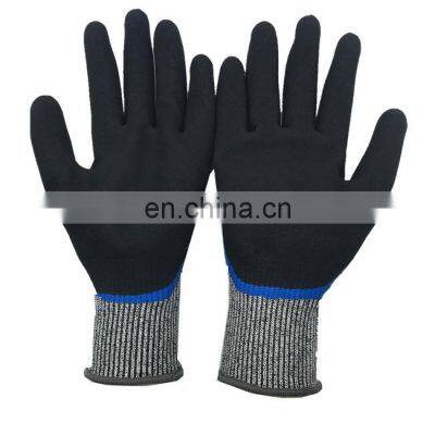 Great Grip HPPE Glass Fiber Construction Cut Resistant Level 5 Nitrile Coated Protective Safety Gloves photo-3