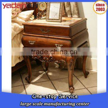 hotel bedroom furniture bombe chest solid wood carved night stand