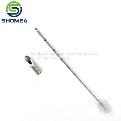 Shomea Customized length 25G Electrolytic polishing Stainless steel echo needle with plastic huber base