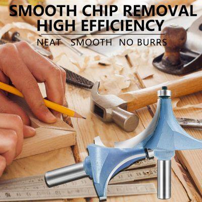 TIDEWAY LC0602 Corner Round Bits Double Flute Solid Surface Lower Ball Radius Bearing Guide Carbide Round Over Edging Router Bit photo-5