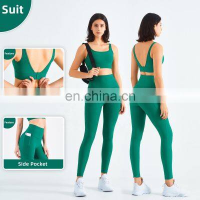 Custom Rib Adjustable Buckle Sports Bras Backless Gym High Impact Yoga Top