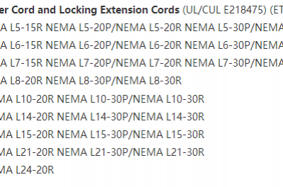 NEMA L10-20P/NEMA L10-30P 125V/250V Locking Power Supply Cord photo-4