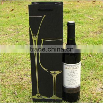 paper wine bag, single bottle wine bag, gift packaging bag UV sport print