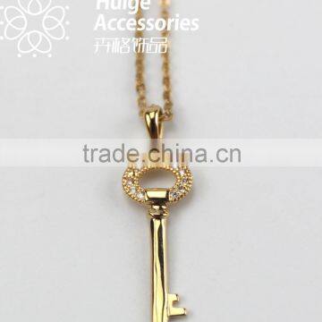 Christmas key pendant necklace