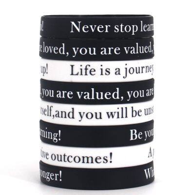 Hot Sale Custom Silicone Bracelet Anti-Bullying Propaganda Quotes for Children's Healthy Growth for Events Factory Wholesale photo-2