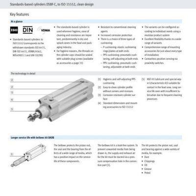 100% Original FESTO Standards-based Cylinder DSBF-C-32-25-PPSA-N3-R 1778834 DSBF-C-32-25-PPVA-N3-R 1773752 ISO Cylinder photo-5
