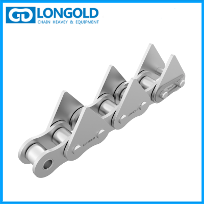 LONGOLD Stainless Steel Sharp Tooth Chain, Special Attachment Plate Chain, Made in China