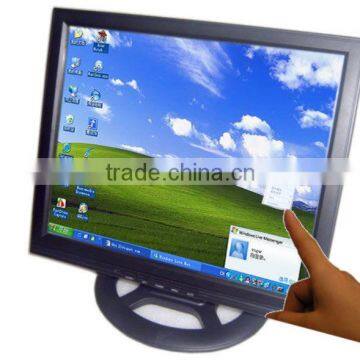 17" lcd panel frame wateproof front IP65 touch screen computer monitor for bus use resolution1280*1024 with vga hdmi