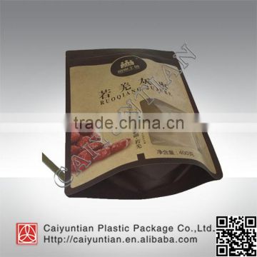 custom stand up zipper kraft packaging bags