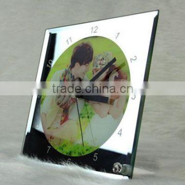 Sublimation Blank Photo Glass Clock/heat transfer Glass Clock/custom Glass Clock