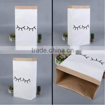 Popular Heavy Kraft Paper Bag,Animal Letter Cross Paper Storage Bags,Toys Clothes Kids Wall Pocket Children Room photo-3
