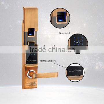 2015 New touch screen biometric hotel smart keyless panke fingerprint lock