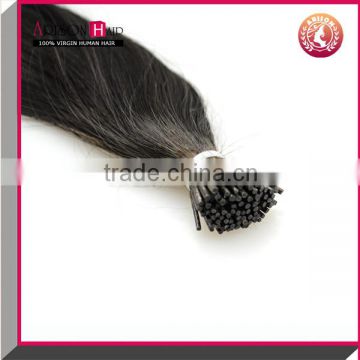 Wholesale 100% Human hair pre-bonded i tip brazilian hair extension