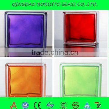 Colored Glass block with hole and cap price custom-made