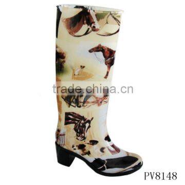 high heel rain boots for ladies