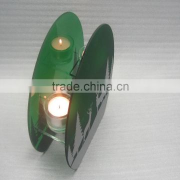 indian prayer item-do it yourselfe-green christmas tea light holder series