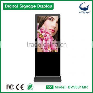 55" HD resolution standing floor touch screen electronic poster display BV5501MRT