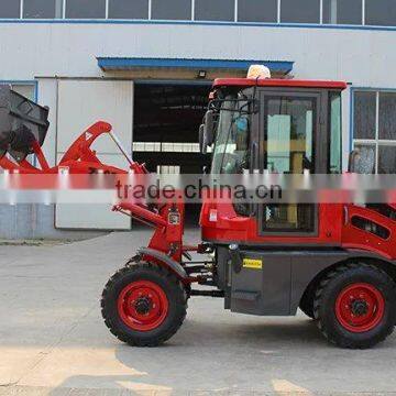 0.8ton mini wheel loader 4WD with CE,attachments slasher,log splitter,auger,tiller,blade