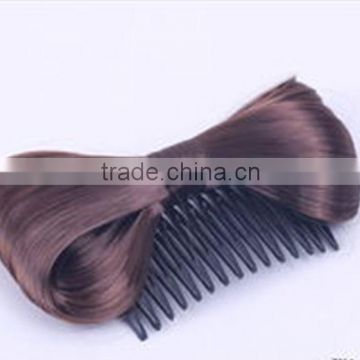 2013synthetic chignon hair wig accessory with clip