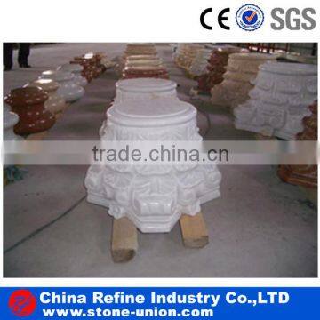 White Stone Marble Column Pedestals