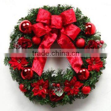 2016 hot sell beautiful wholesale artificial christmas wreaths