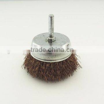 drill wire brushes,cleaning cup brush with shank,steel wire cup brush