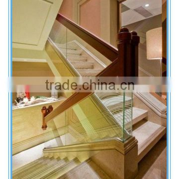 Glass Balustrade With Wood Handrail DS-LP381