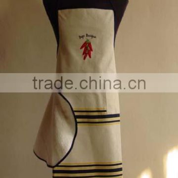 embroidery apron set in 100%cotton