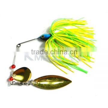 Kmucutie Spinner Bait 17.4g Lead Head Pvc Skirts Fishing Bait for Freshwater Fishing photo-2