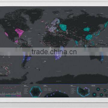 CT-723 New Model Urban Edition FT Map Black Coated Map Creative Footprint Travel Map photo-5