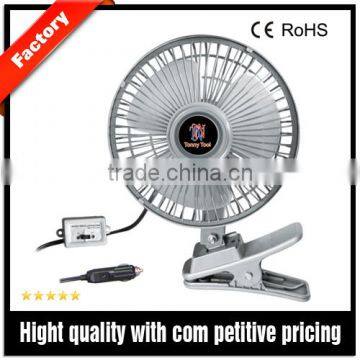 DC12V/24V 6 Inches Oscillating Auto Fan With Clip