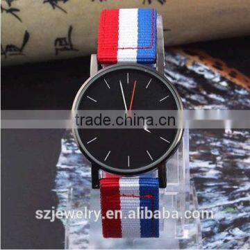 New Model Glass Dial Wrist Watch Men With Nylon Watch Strap