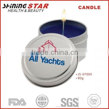 90g scentedcandle in circle tin cheap candle wax