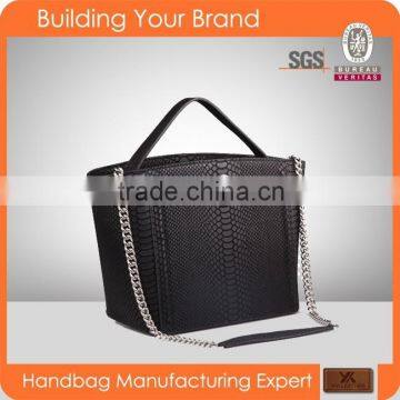 3349 Newest Style Good Workmanship Handle Tote Bag Real Snake Women Leather Bags Handbag Factory