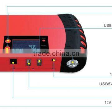 15000mAh with LCD displayer and built-in intelligent 12V car battery jump starter