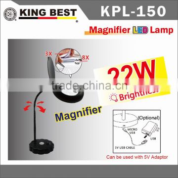 Foldable KINGBEST LED Table Lamps / Magnifier/ Reading Lights Moveable / Lighting Charging / Writing Lights / Multifunction LED Adjustable