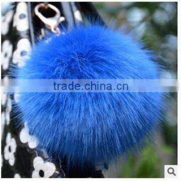 100% Cute Genuine Fox Fur Ball for Keychain Bag Car Accessories photo-4