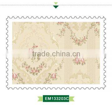 Discontinued Printing Embroidery Wallpaper, European Flower Wall Sticker for Background , Decorative Wall Sticker Pattern photo-3